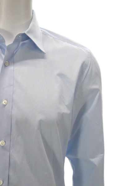 Banana Republic Mens Cotton Collared Button Down Shirt Blue Size S
