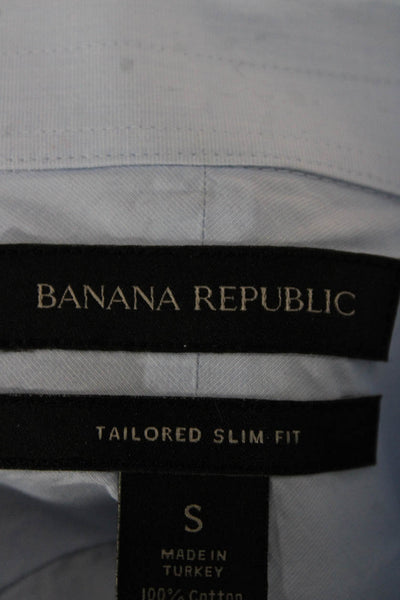 Banana Republic Mens Cotton Collared Button Down Shirt Blue Size S