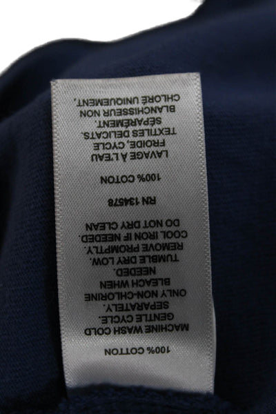 Vineyard Vines Women Basic Blue Cotton Crew Neck T-Shirt Short Sleeve Size XS