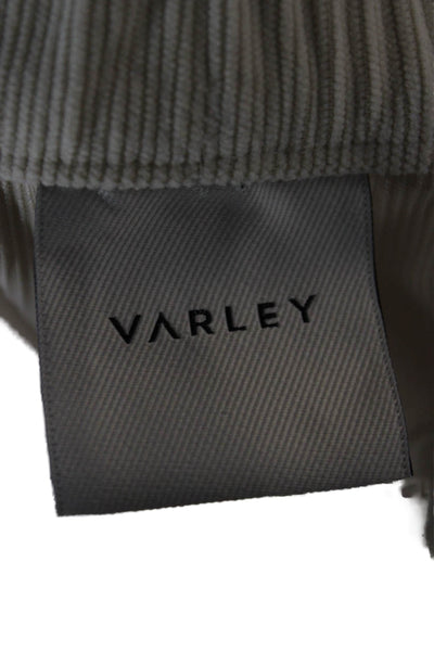 Varley Women Cropped Pants Ivory Button Polyester Size XL
