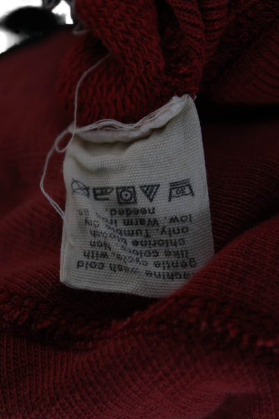 J Crew Womens Pullover Red 100% Cotton Crewneck Long Sleeve Size XL