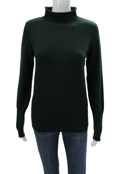 French Connection Womens Green Wool Mock Neck Long Sleeve Pullover Size M