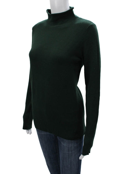 French Connection Womens Green Wool Mock Neck Long Sleeve Pullover Size M