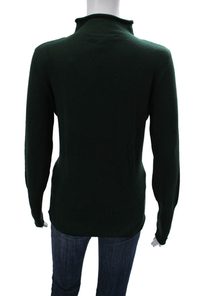 French Connection Womens Green Wool Mock Neck Long Sleeve Pullover Size M