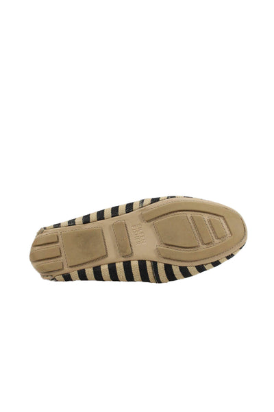 Eileen Fisher Womens Striped Slip On Loafers Beige Size 9.5