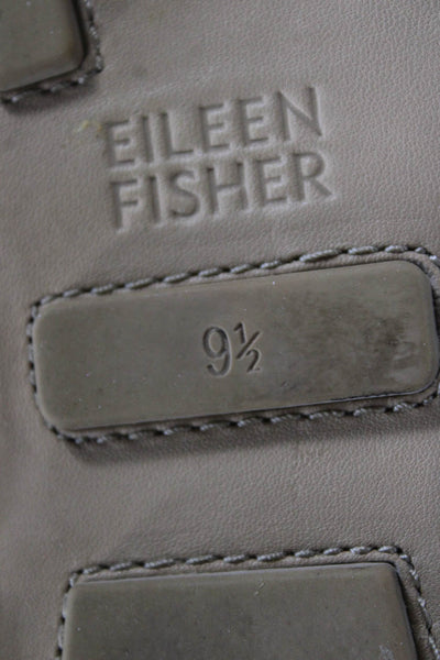 Eileen Fisher Womens Striped Slip On Loafers Beige Size 9.5