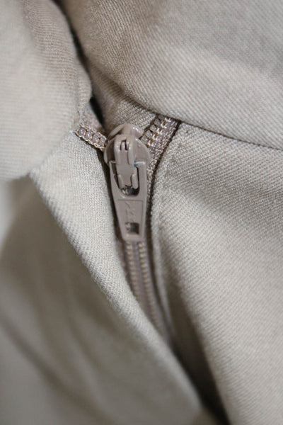 Theory Women Chino Shorts Beige Cotton Blend Zip Size 6