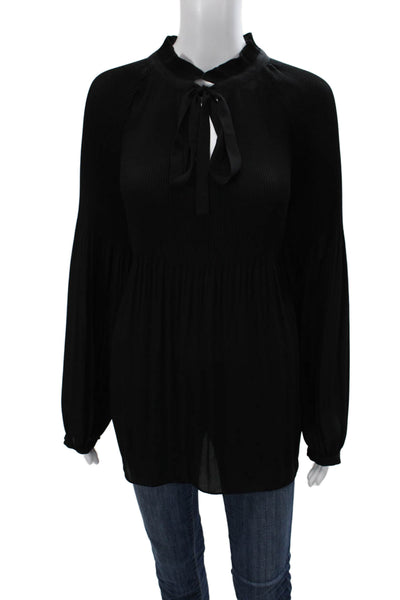 Lauren Ralph Lauren Women Tunic Black High Neck Long Sleeve Polyester Size 1X