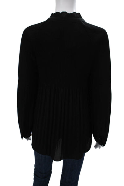 Lauren Ralph Lauren Women Tunic Black High Neck Long Sleeve Polyester Size 1X