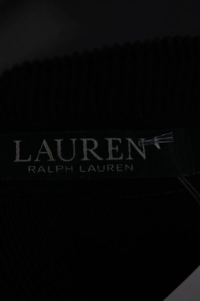 Lauren Ralph Lauren Women Tunic Black High Neck Long Sleeve Polyester Size 1X