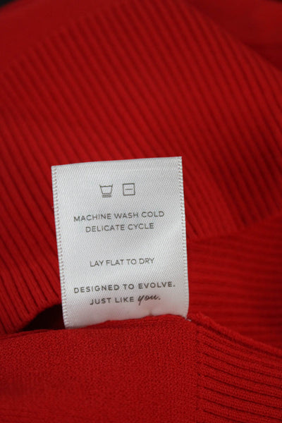 KADA Womens Red Viscose Pullover Sweater Long Sleeve Fall Size XS