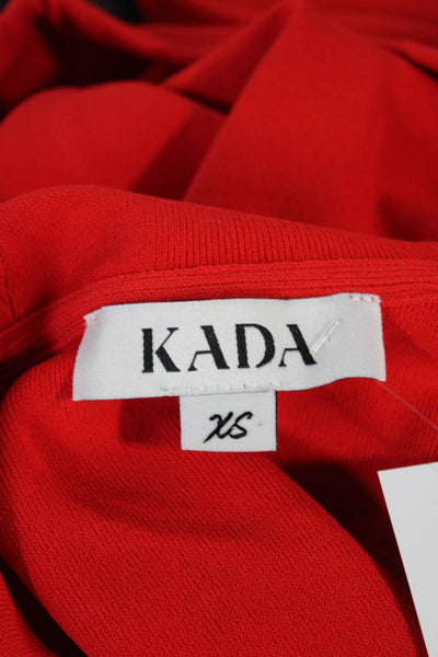 KADA Womens Red Viscose Pullover Sweater Long Sleeve Fall Size XS