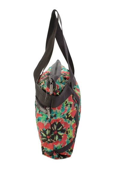 LeSportsac Womens Floral Print Large Shoulder Tote Bag Handbag Multicolor