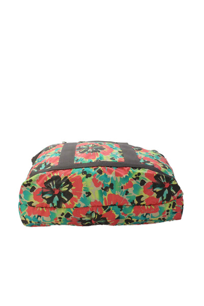 LeSportsac Womens Floral Print Large Shoulder Tote Bag Handbag Multicolor