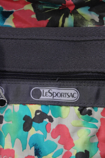 LeSportsac Womens Floral Print Large Shoulder Tote Bag Handbag Multicolor