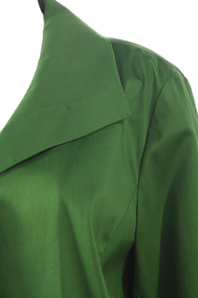 Lafayette 148 New York Women Green Long Sleeve Pant Suit Cotton Size 14