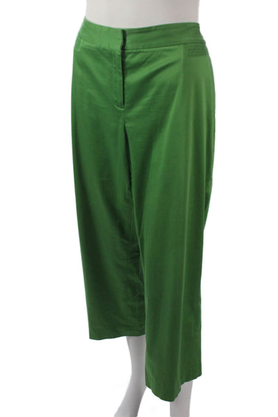 Lafayette 148 New York Women Green Long Sleeve Pant Suit Cotton Size 14