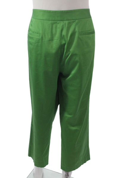 Lafayette 148 New York Women Green Long Sleeve Pant Suit Cotton Size 14