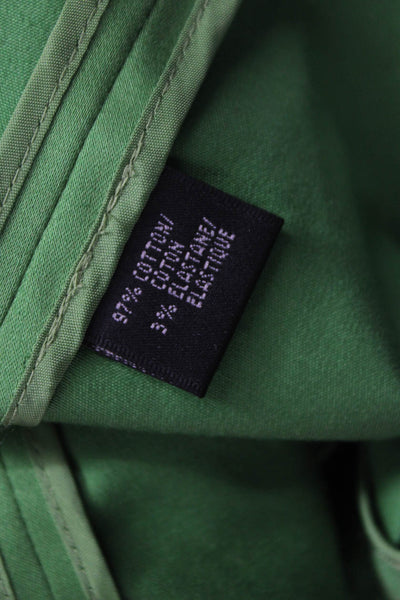Lafayette 148 New York Women Green Long Sleeve Pant Suit Cotton Size 14