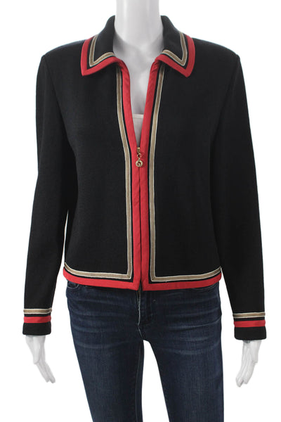 St. John Collection By Marie Gray Womens Basic Jacket Black Size 8