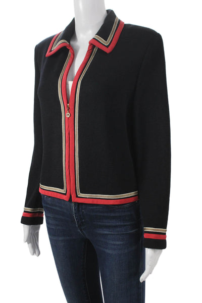 St. John Collection By Marie Gray Womens Basic Jacket Black Size 8