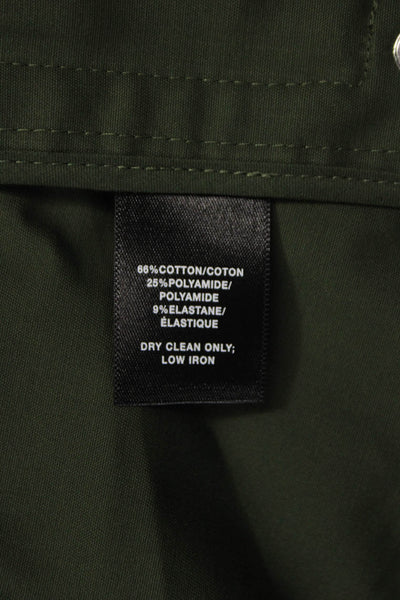 Lafayette 148 New York Womens Basic Jacket Green Zip Long Sleeve Size XL