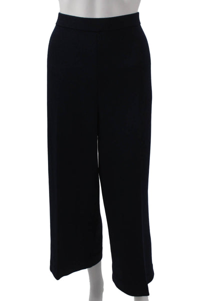 St. John Collection By Marie Gray Women Cropped Wool Pants Blue Size 12