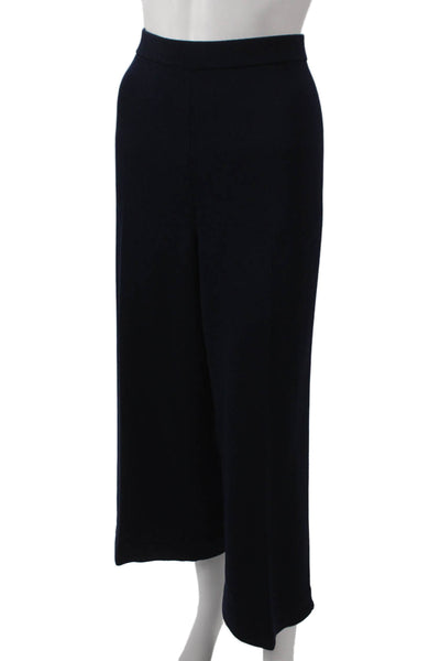 St. John Collection By Marie Gray Women Cropped Wool Pants Blue Size 12