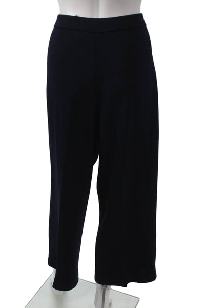 St. John Collection By Marie Gray Women Cropped Wool Pants Blue Size 12