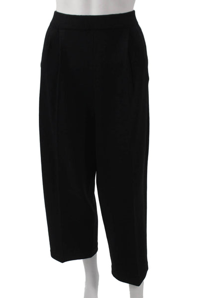 St. John Collection By Marie Gray Women Cropped Black Viscose Pants Size 12
