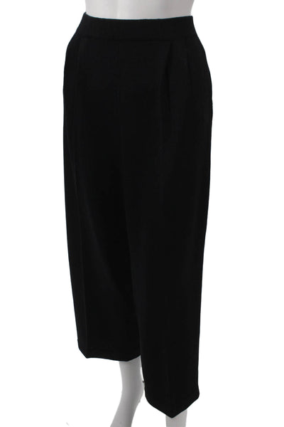 St. John Collection By Marie Gray Women Cropped Black Viscose Pants Size 12