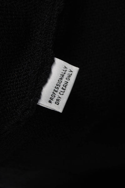 St. John Basics Women Sheath Dress Black Wool Boat Neck Sleeveless Size 8
