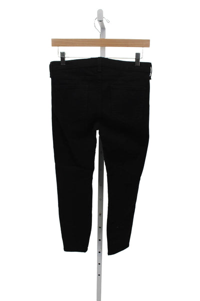 Veronica Beard Womens Skinny Black Jeans Low Rise Cotton Size 26