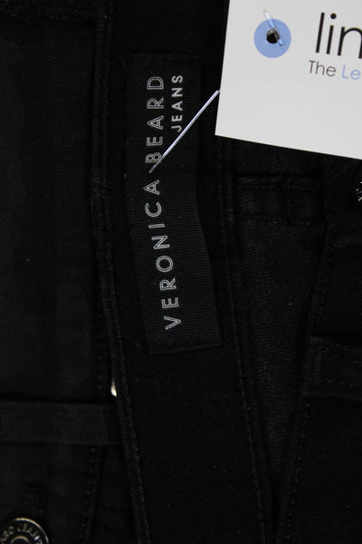 Veronica Beard Womens Skinny Black Jeans Low Rise Cotton Size 26