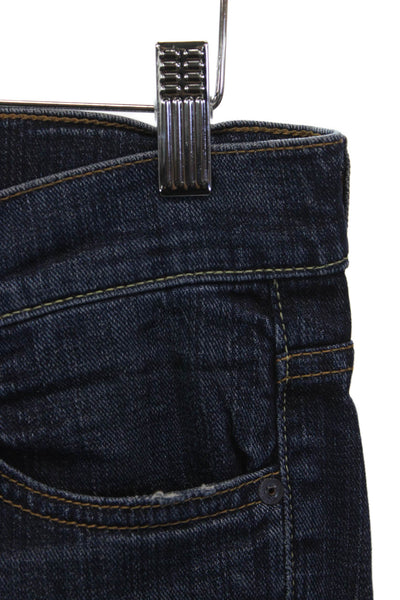 Vince Women Straight Jeans Blue Low Rise Cotton Button Size 25
