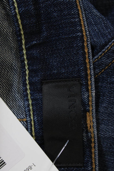 Vince Women Straight Jeans Blue Low Rise Cotton Button Size 25