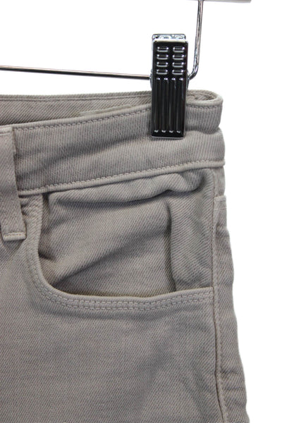L'Agence Womens Cropped Beige Cotton Jeans Button Fly Size 25
