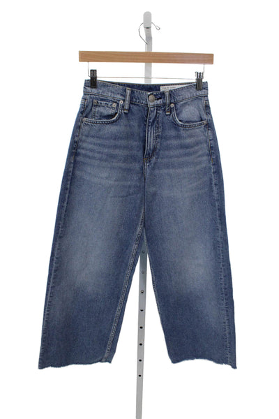 Rag & Bone Women Cropped High Rise Blue Jeans Size 24