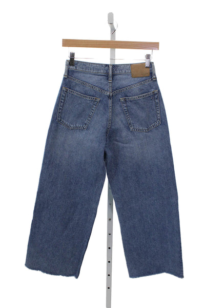 Rag & Bone Women Cropped High Rise Blue Jeans Size 24
