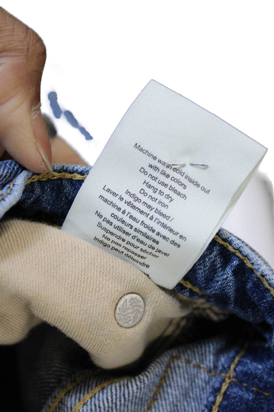 Rag & Bone Women Cropped High Rise Blue Jeans Size 24
