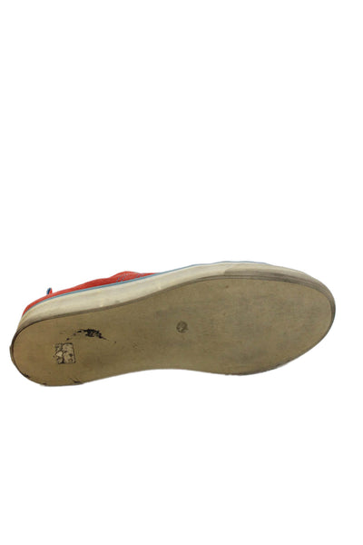 Chanel Womens Suede Spring/Summer 2002 Collection Sneakers Shoes Red Blue Size 8