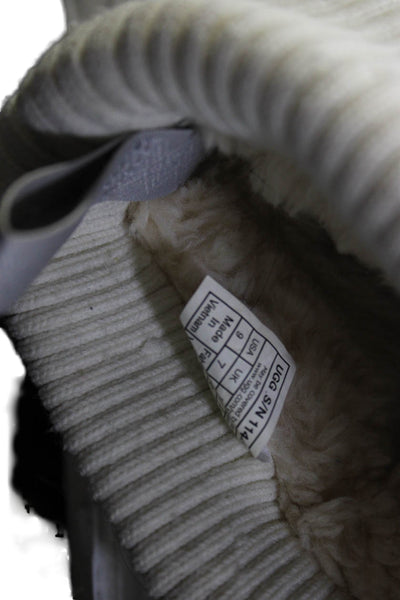 UGG Australia Womens Classic Mini Platform Felted Logo boots Gray Size 9