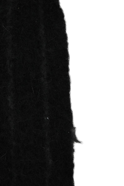 Me + Em Women's Fringe Hem Wool Scarf Gray Stripes Size 82" X 20"