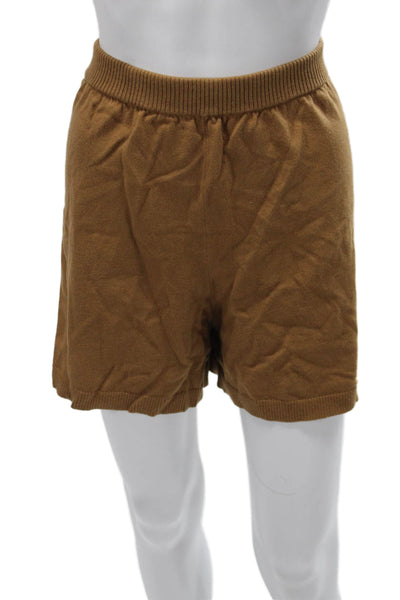 J Crew Womens Sweat Shorts Brown Cotton Solid Summer Pull On Size L