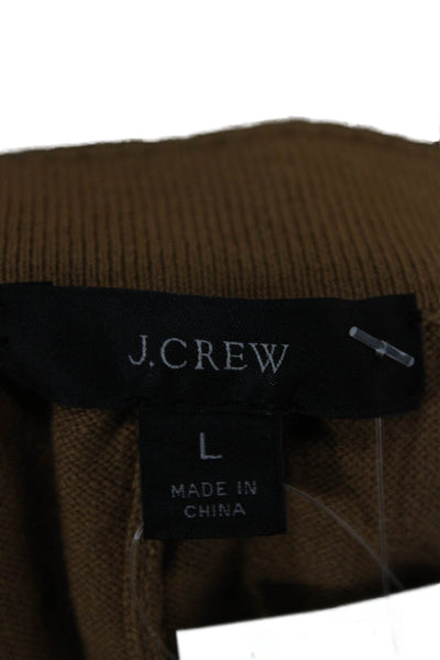 J Crew Womens Sweat Shorts Brown Cotton Solid Summer Pull On Size L
