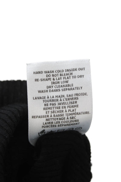 Wesley Women Cropped Tank Black Tencel Crew Neck Sleeveless Size XS