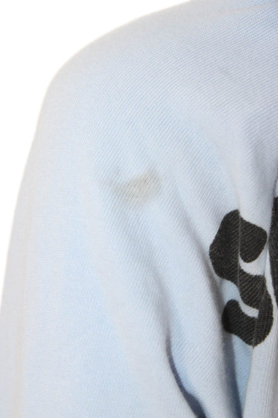 FREE CITY Womens Pullover Hoodie Blue Cotton Crew Neck Long Sleeve Size M