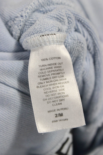 FREE CITY Womens Pullover Hoodie Blue Cotton Crew Neck Long Sleeve Size M