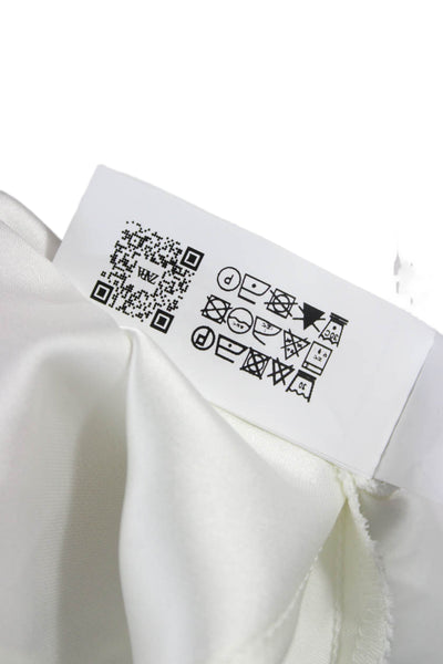 Zara Womens Sleeveless Cowl Neck Blouse White Polyester Size S