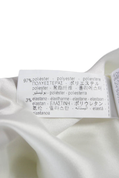 Zara Womens Sleeveless Cowl Neck Blouse White Polyester Size S
